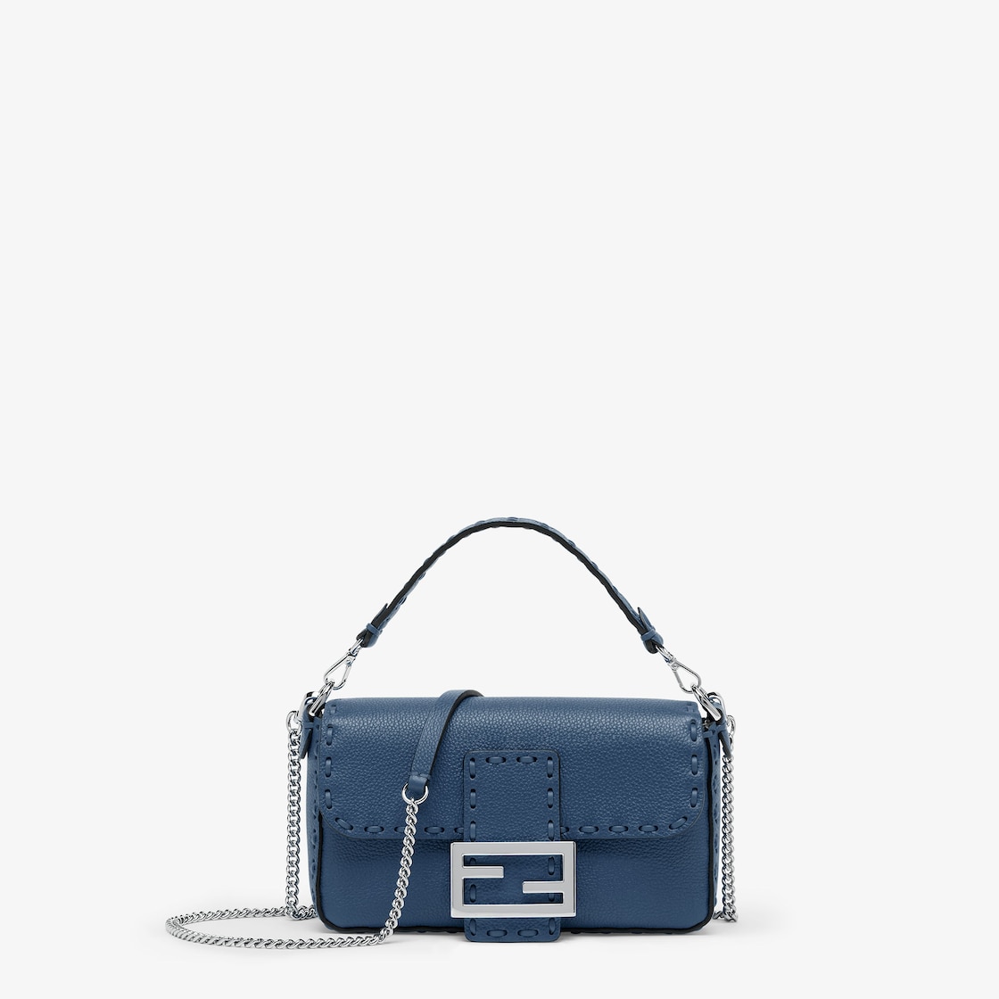 Baguette Mini Selleria Blue Fendi