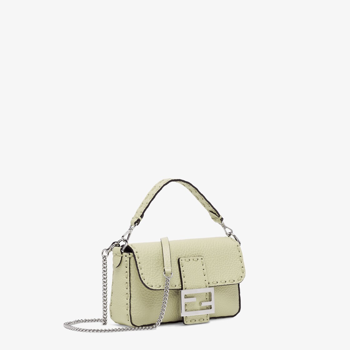 Baguette Mini Cuoio Romano leather Green - Image 2/6