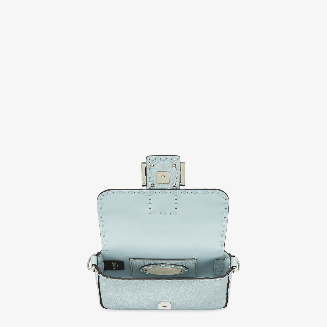 Baguette Mini - Light blue Selleria bag with 309 hand-sewn 