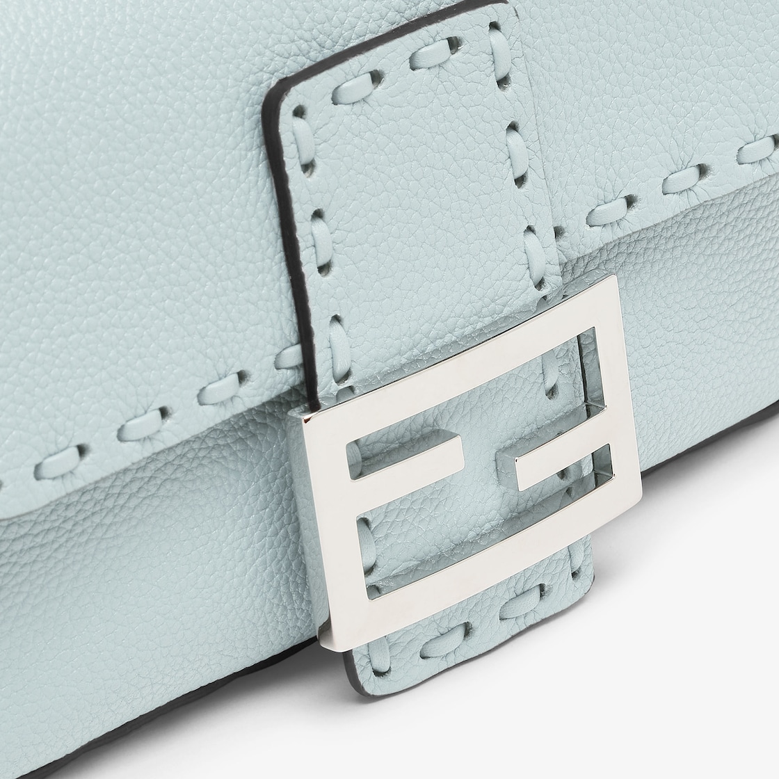 Baguette Mini Cuoio Romano leather Light blue - Image 5/5