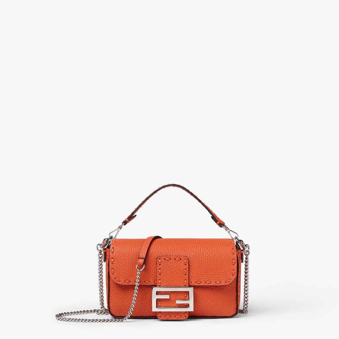 Baguette Mini Cuoio Romano leather Orange - Image 1/7