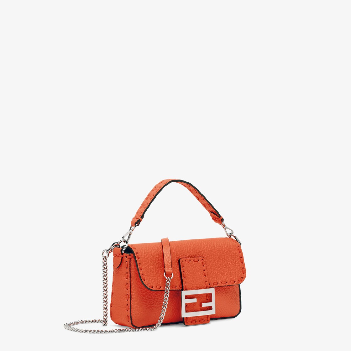 Baguette Mini Cuoio Romano leather Orange - Image 2/6