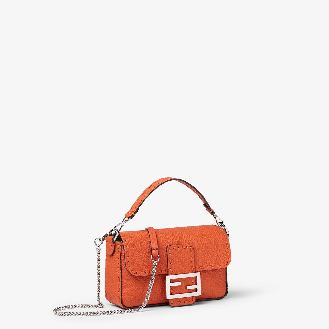 Baguette Mini Cuoio Romano leather Orange - Image 5/9