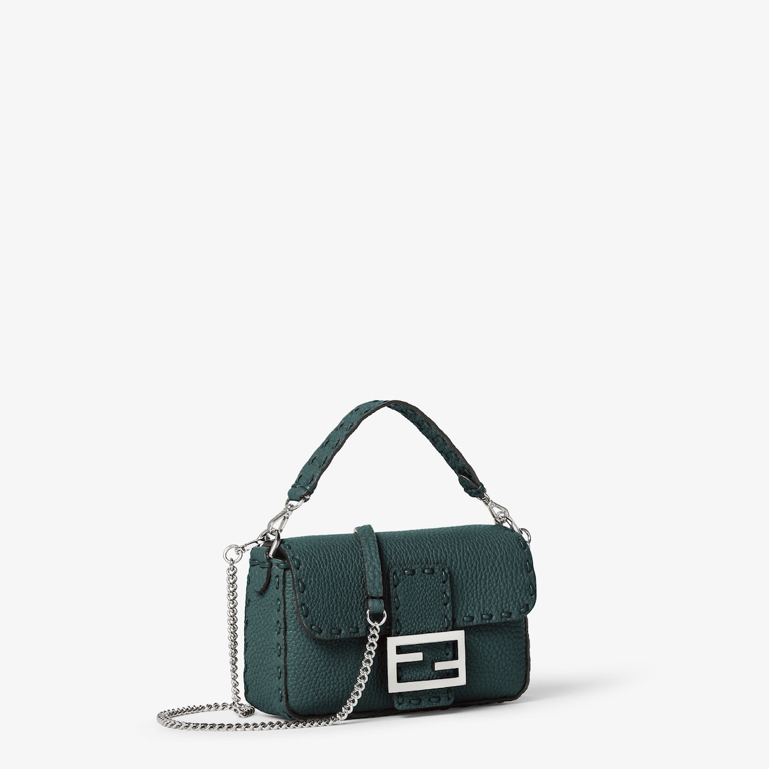 Baguette Mini Cuoio Romano leather Green - Image 2/5