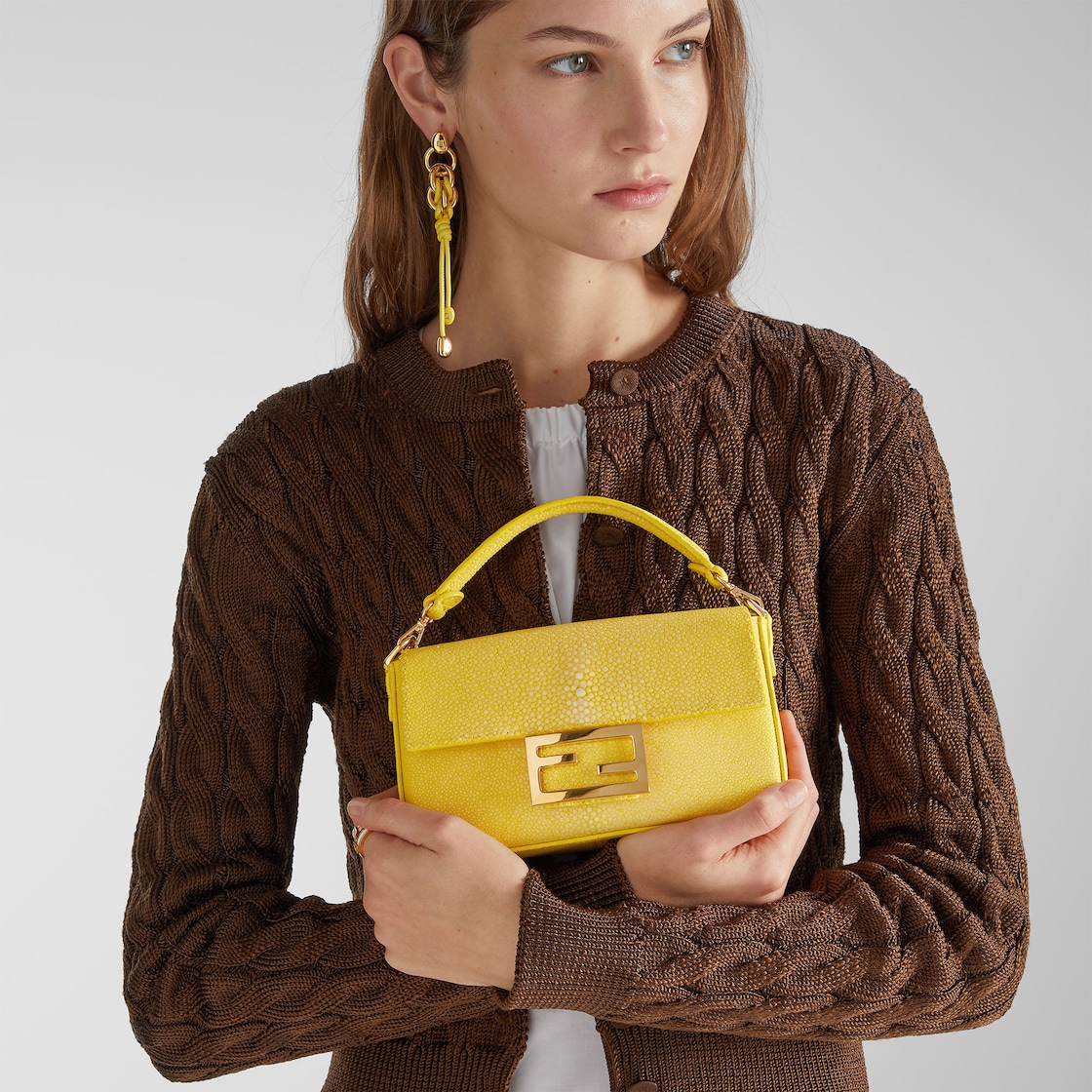 Baguette® Mini Fine leathers Yellow - Image 6/6