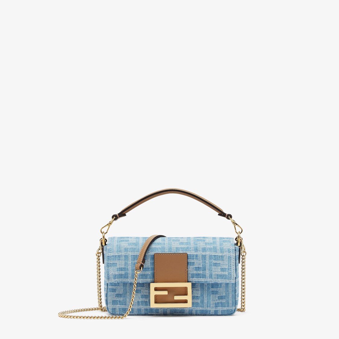 Baguette Mini Denim Light blue Fendi