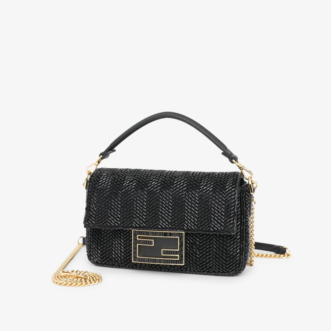 Baguette Mini Sequins or crystals Black | Fendi Baguette Mini Sequins or crystals Black | Fendi