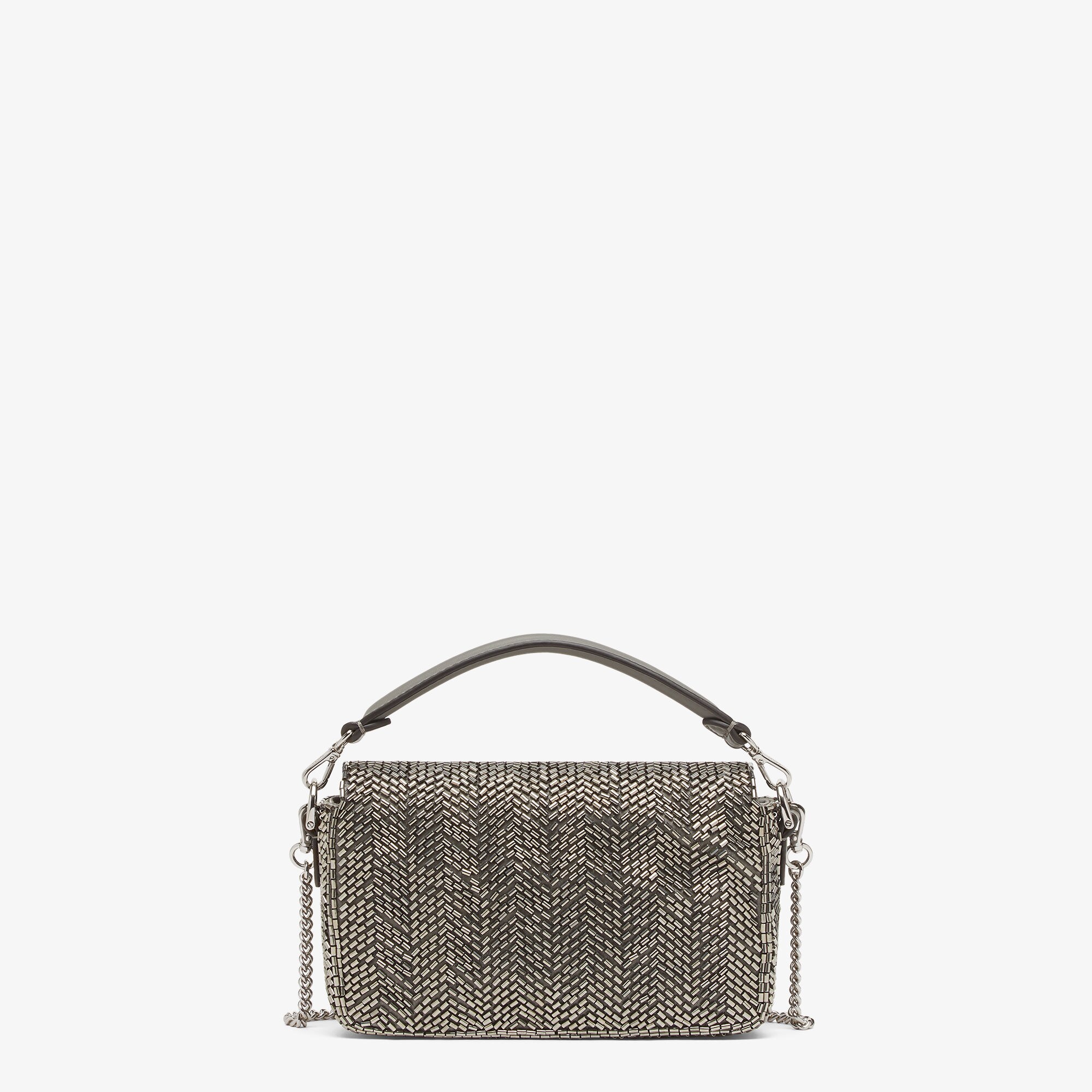 バゲット ミニ スパンコールまたはクリスタル グレー | Fendi バゲット ミニ スパンコールまたはクリスタル グレー | Fendi