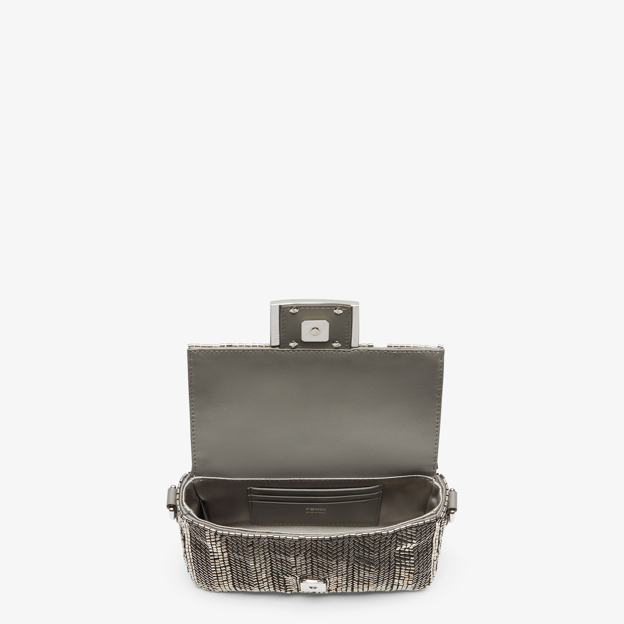 バゲット ミニ スパンコールとクリスタル グレー | Fendi