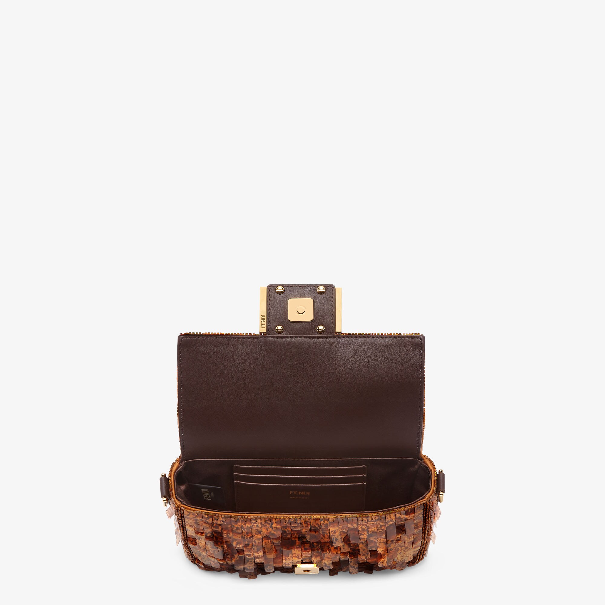 [FENDI]フェンディ モンドレッジョ ブラウン 革 ミニ バッグ FENDI フェンディ バケットバッグ 2WAY MINI MON TRESOR