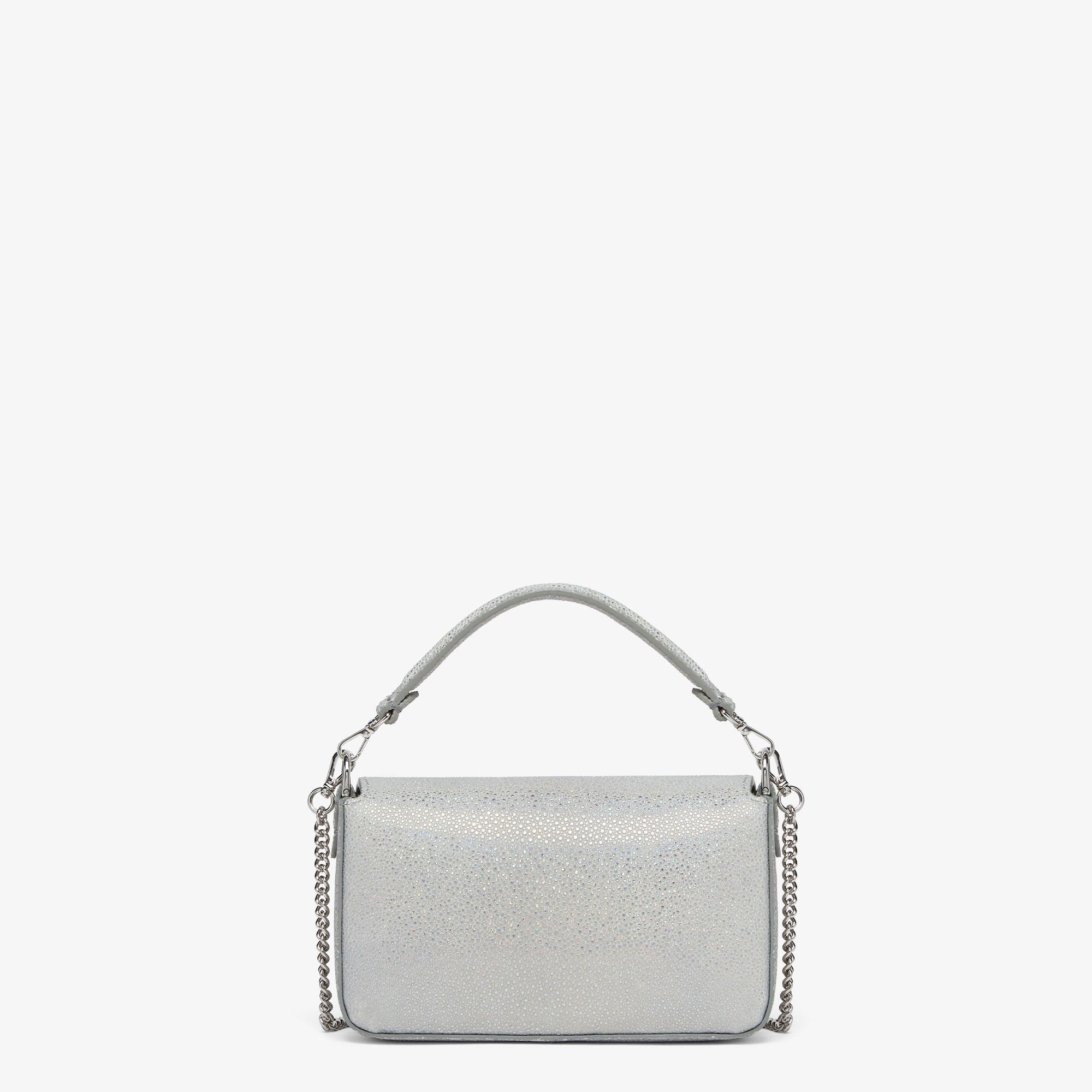 ●PIGMENT●GLOSSY BAGUETTE BAG_SILVER Baguette Mini Precious skin Silver | Fendi