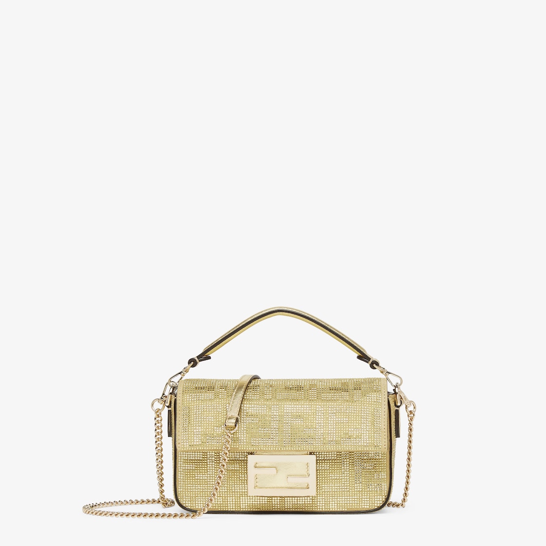 バゲット ミニ スパンコールまたはクリスタル ゴールド | Fendi バゲット ミニ スパンコールまたはクリスタル ゴールド | Fendi