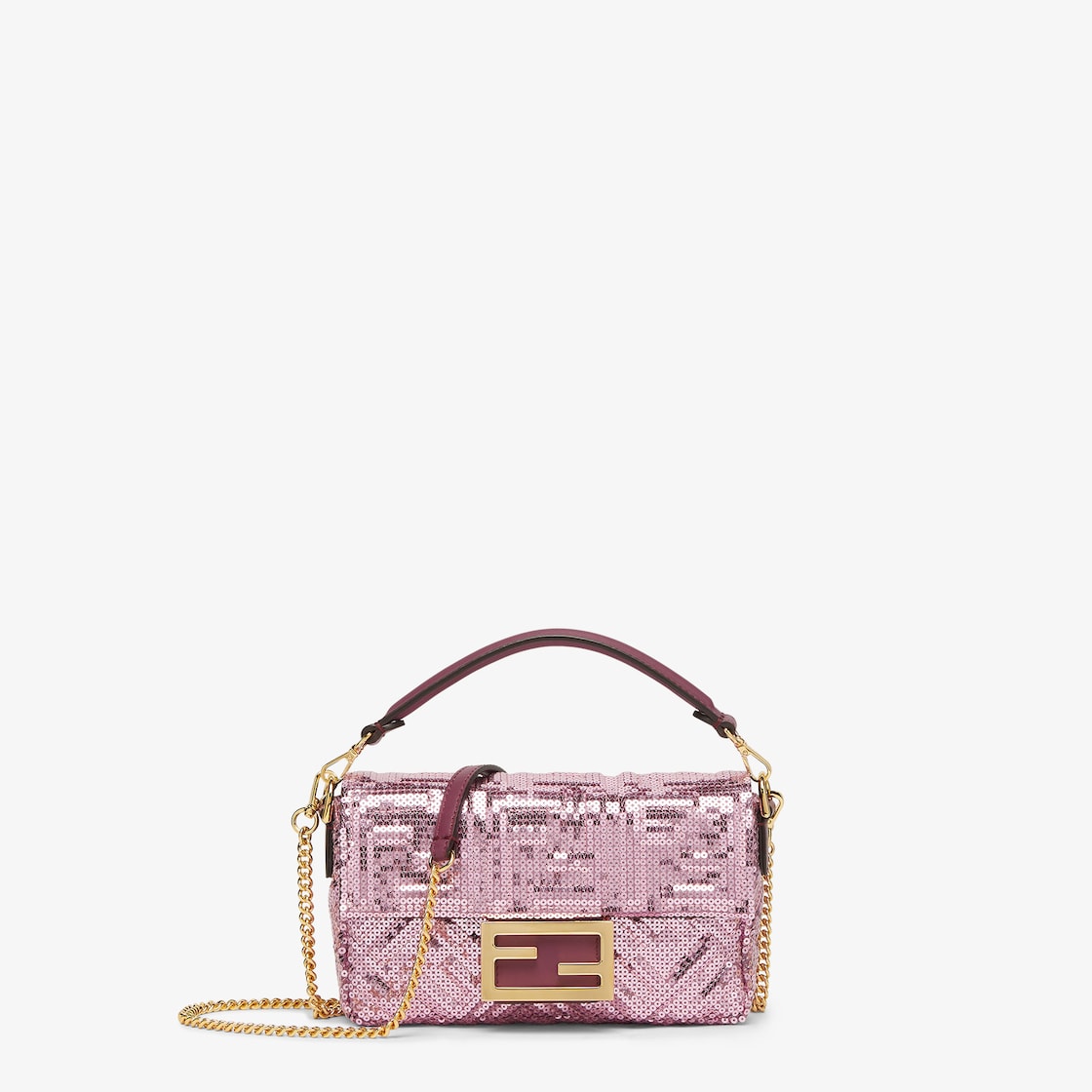バゲット ミニ スパンコールまたはクリスタル ピンク | Fendi バゲット ミニ スパンコールまたはクリスタル ピンク | Fendi