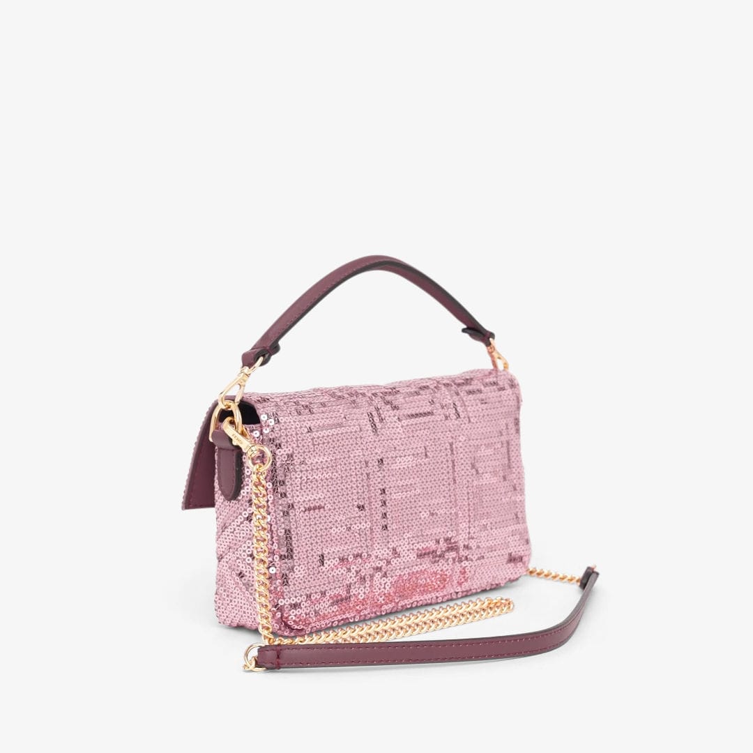 バゲット ミニ スパンコールまたはクリスタル ピンク | Fendi バゲット ミニ スパンコールまたはクリスタル ピンク | Fendi
