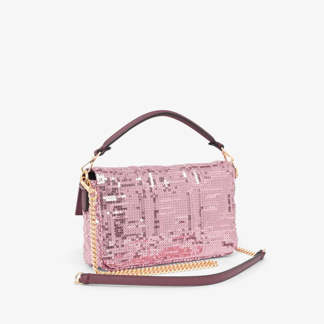 バゲット ミニ スパンコールまたはクリスタル ピンク | Fendi バゲット ミニ スパンコールまたはクリスタル ピンク | Fendi