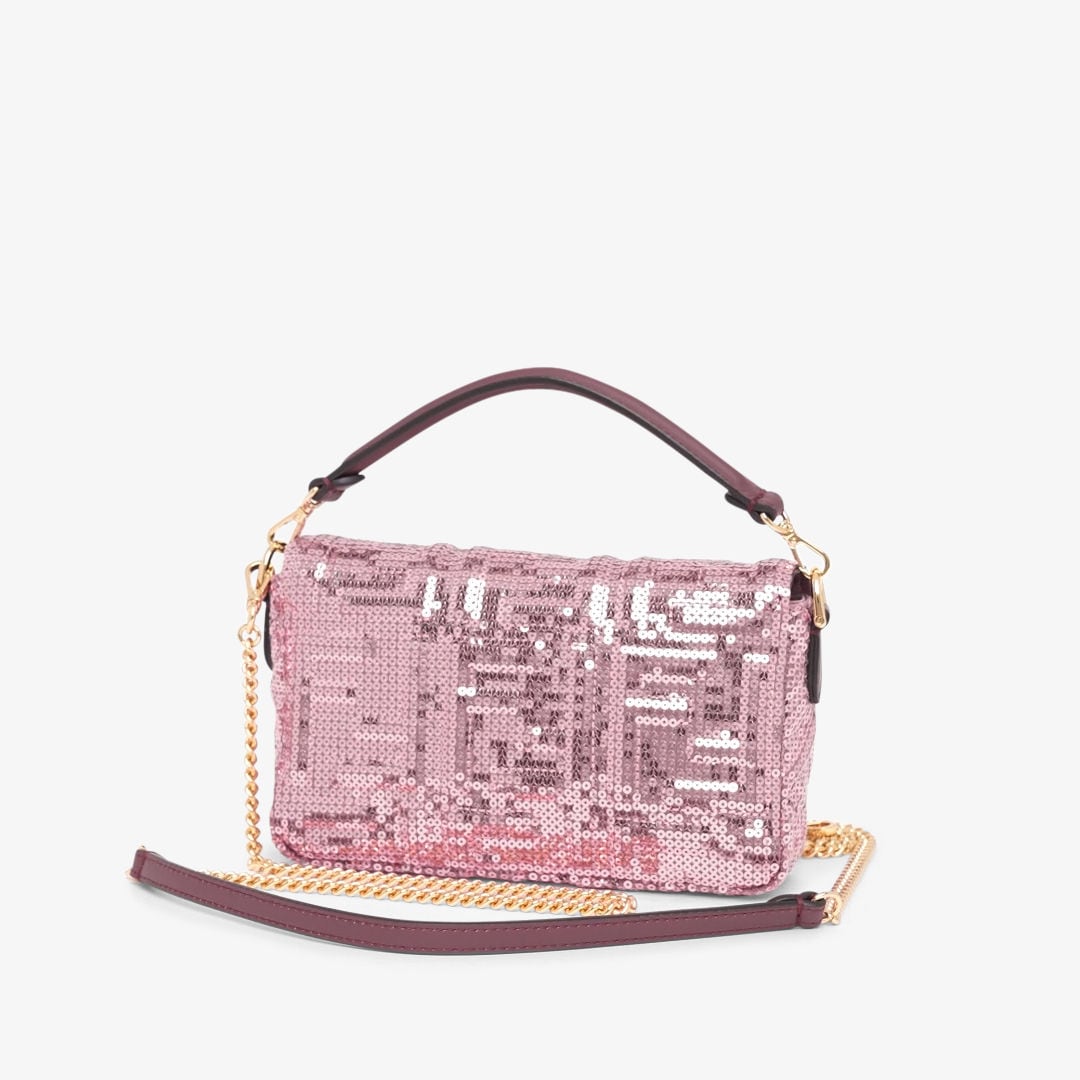 バゲット ミニ スパンコールまたはクリスタル ピンク | Fendi バゲット ミニ スパンコールまたはクリスタル ピンク | Fendi