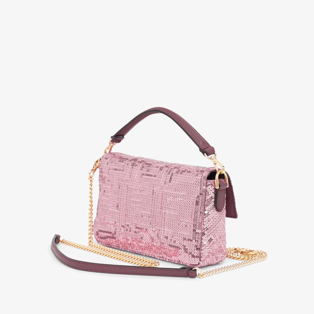 バゲット ミニ スパンコールまたはクリスタル ピンク | Fendi バゲット ミニ スパンコールまたはクリスタル ピンク | Fendi