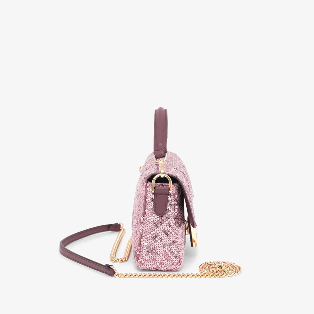 バゲット ミニ スパンコールまたはクリスタル ピンク | Fendi バゲット ミニ スパンコールまたはクリスタル ピンク | Fendi