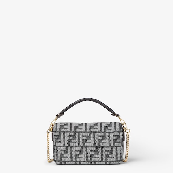 Fendi Iconic small Baguette® bag made of dark blue denim-effect | Thumbnail 3