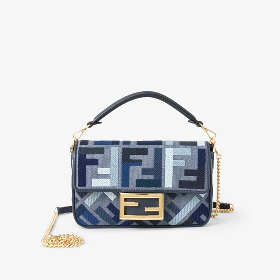Fendi Baguette Mini In Blue