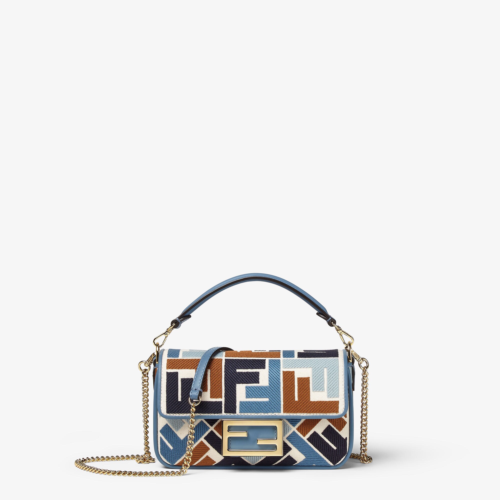 【FENDI】バゲット ミニ FF刺繍 キャンバス Baguette Mini Fabric Multicolor | Fendi