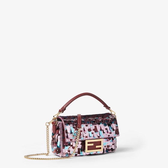 Fendi Small-size iconic Baguette® bag, with refined all-over | Thumbnail 3
