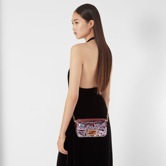 Fendi Small-size iconic Baguette® bag, with refined all-over | Thumbnail 7