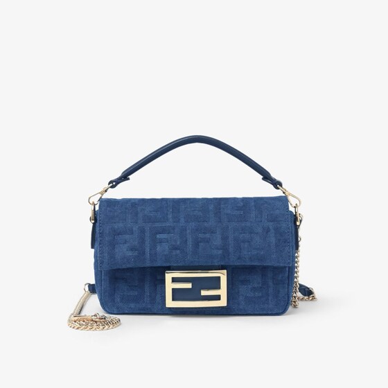 Fendi Baguette Mini In Blue