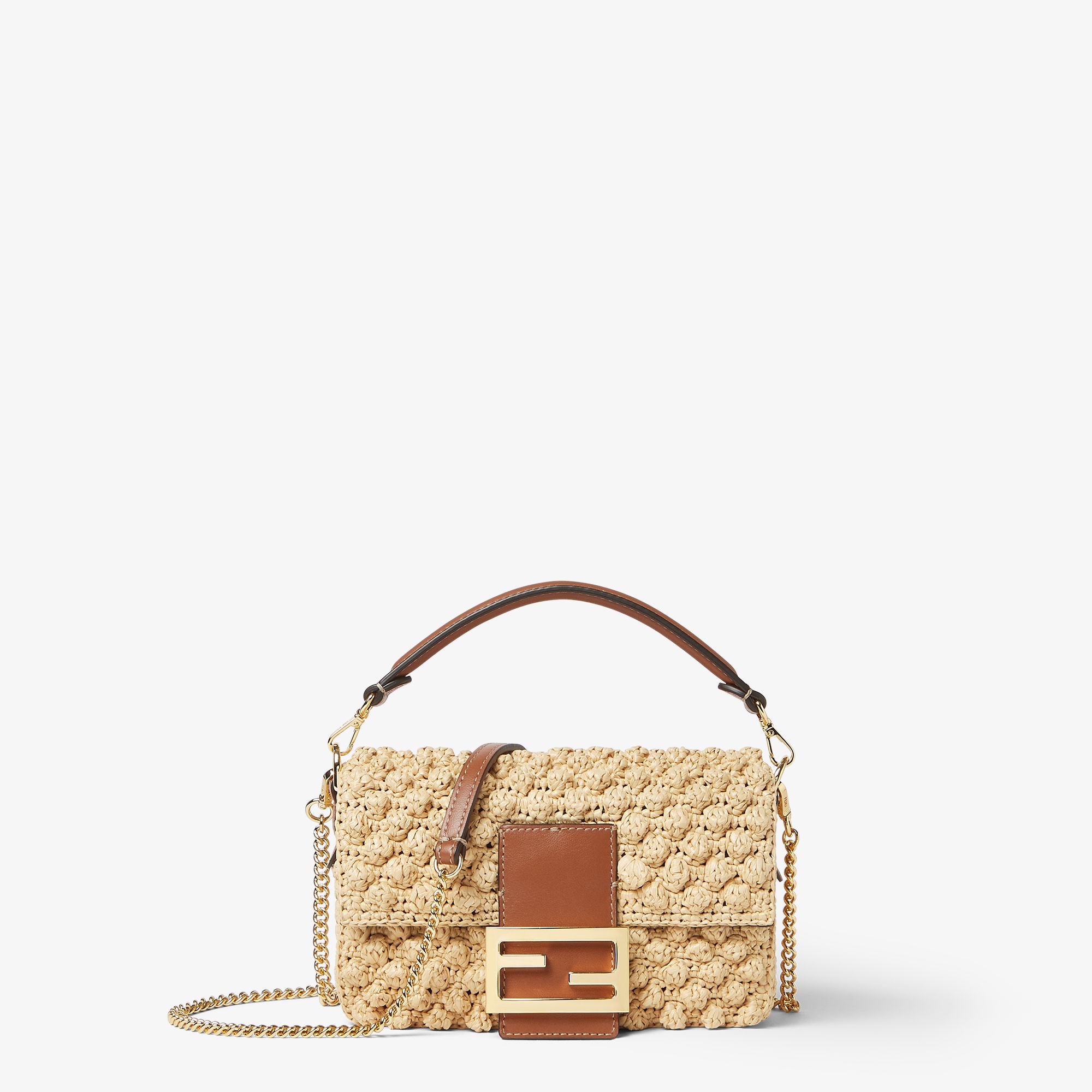 バゲット® ミニ ラフィア ベージュ | Fendi