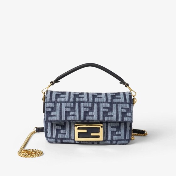 Fendi Baguette Mini In Blue
