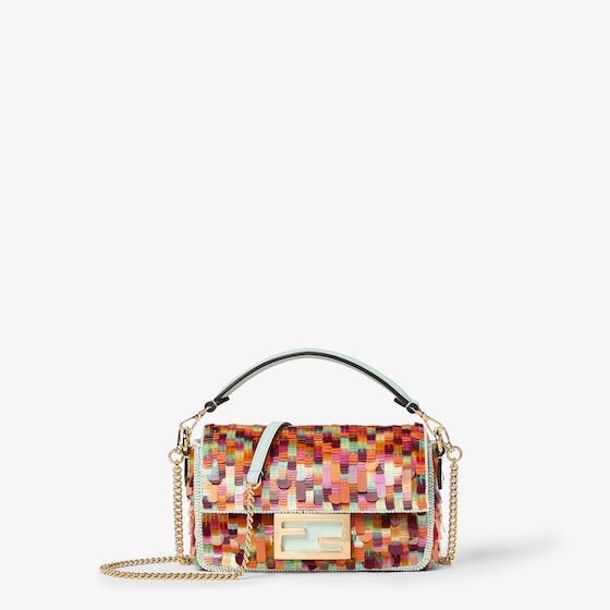 Fendi Iconic mini Baguette® bag, embroidered all over