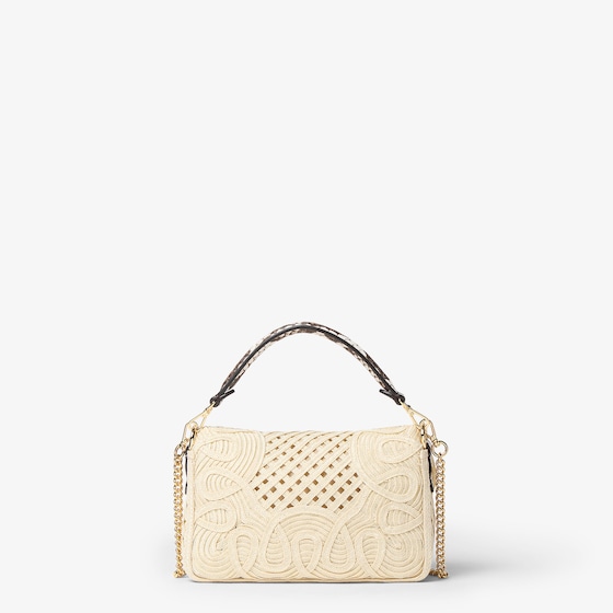 Fendi Iconic mini Baguette® bag made of beige ribbon, finely | Thumbnail 3