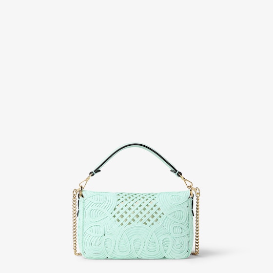 Fendi Iconic mini Baguette® bag made of light green ribbon | Thumbnail 3
