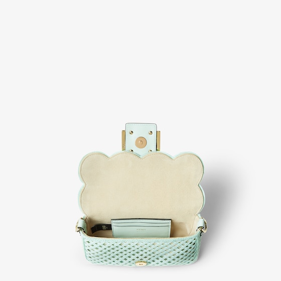 Fendi Iconic mini Baguette® bag made of light green ribbon | Thumbnail 4
