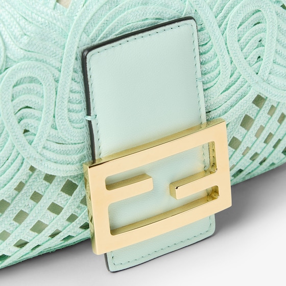 Fendi Iconic mini Baguette® bag made of light green ribbon | Thumbnail 5