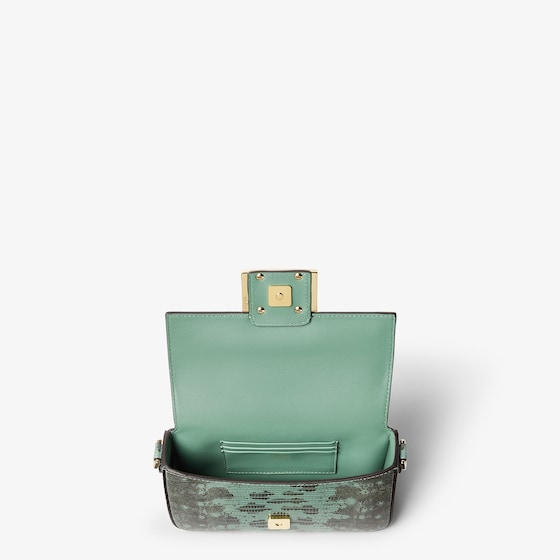 Fendi Iconic mini Baguette® bag made of exquisite green agate | Thumbnail 5