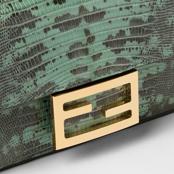 Fendi Iconic mini Baguette® bag made of exquisite green agate | Thumbnail 6