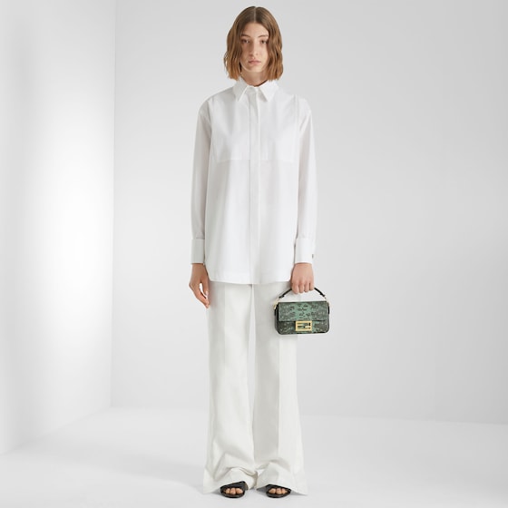 Fendi Iconic mini Baguette® bag made of exquisite green agate | Thumbnail 7