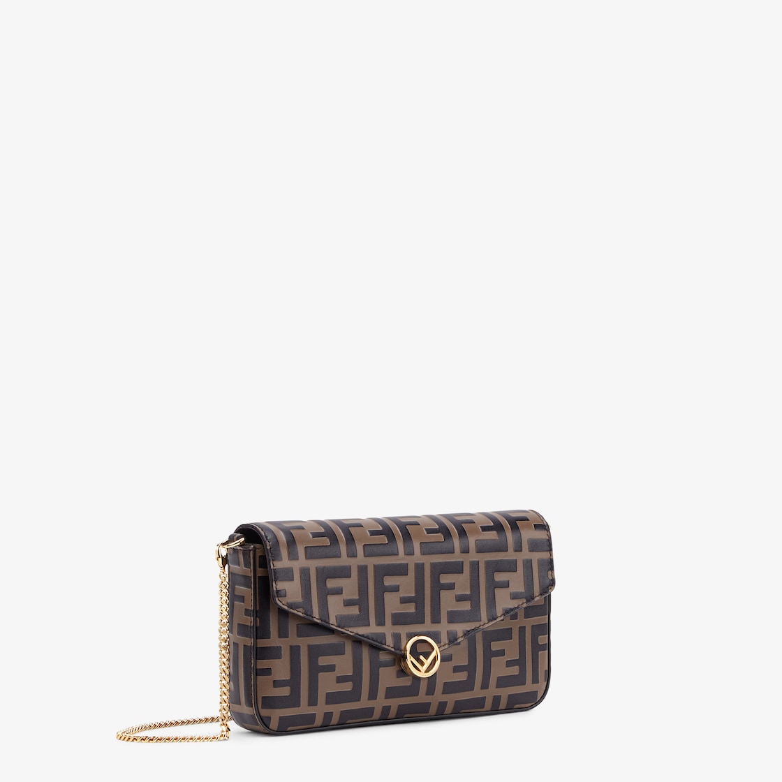 Wallet On Chain With Pouches - Brown leather mini-bag | Fendi