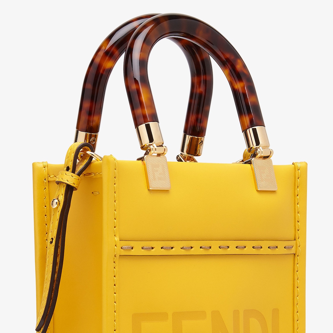 Mini Sunshine Shopper - Yellow leather mini-bag