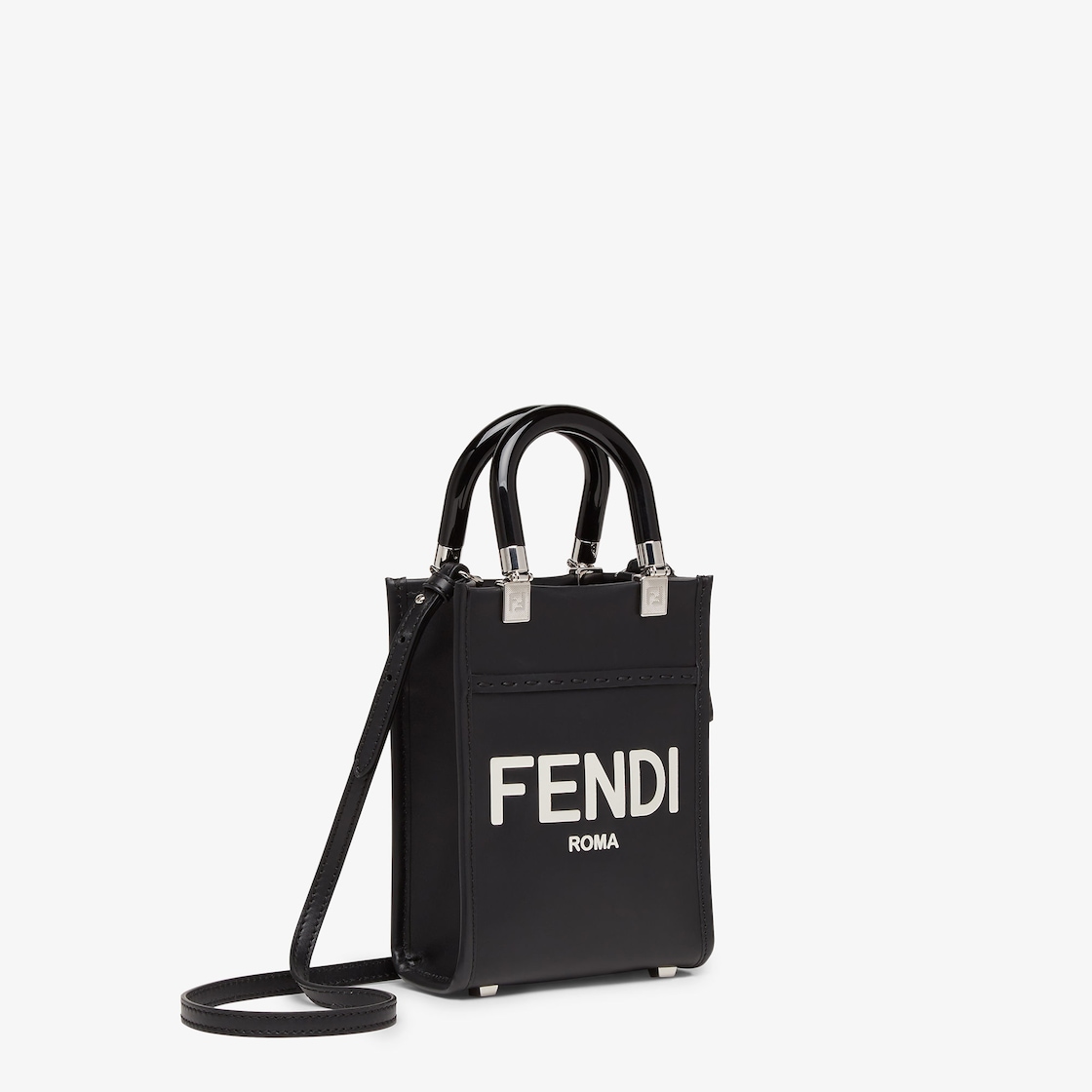 サンシャイン ショッパー ミニ - ブラックレザー ミニバッグ | Fendi