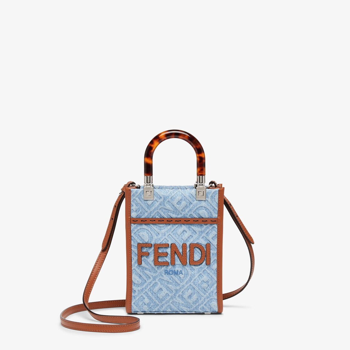 サンシャイン ショッパー ミニ デニム ライトブルー | Fendi