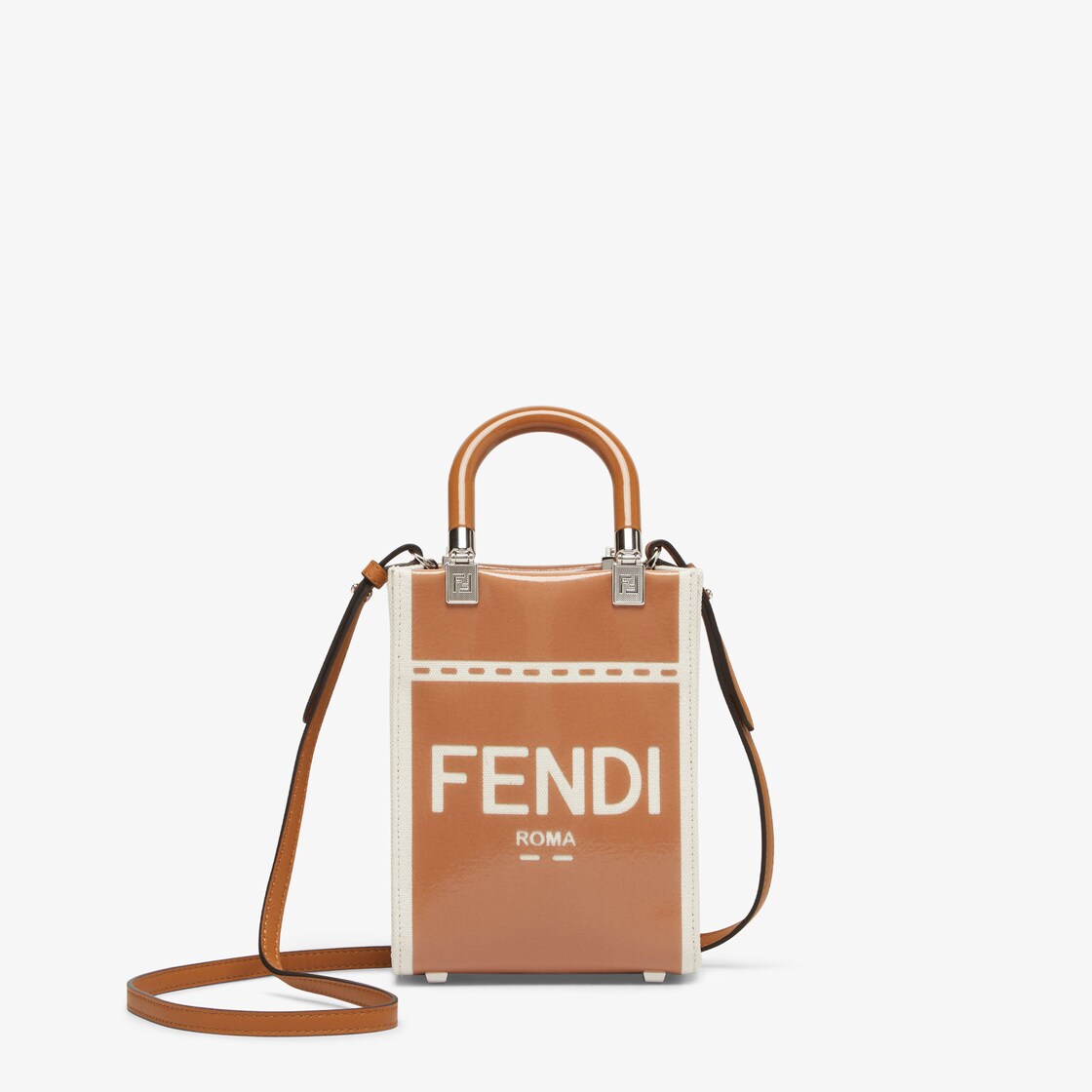 ライトブラウン/ブラック FENDI サンシャイン ショッパー スモール