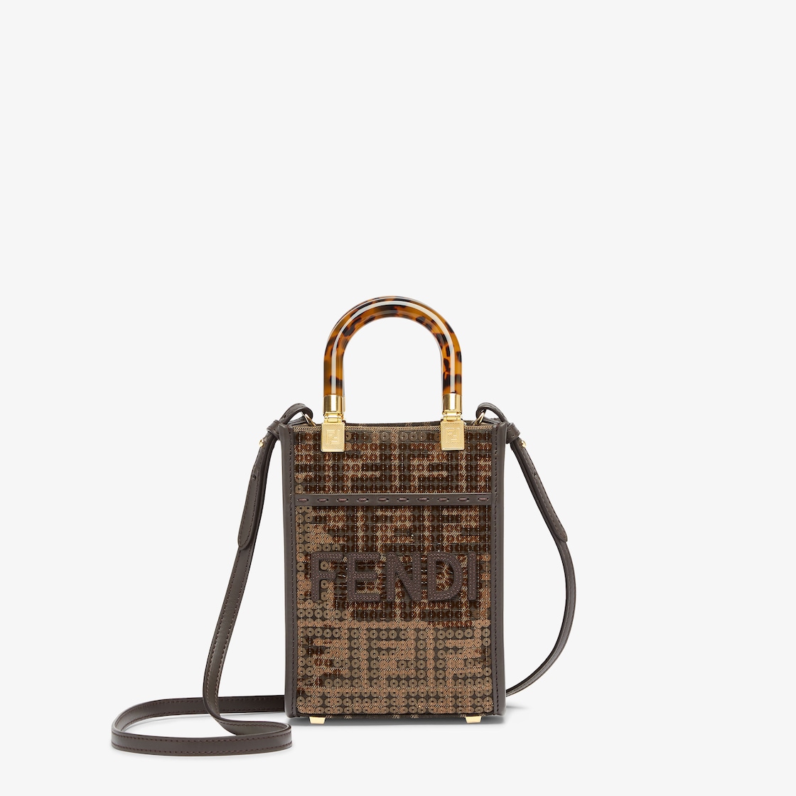 サンシャイン ショッパー スモール ファブリック ブラウン | Fendi