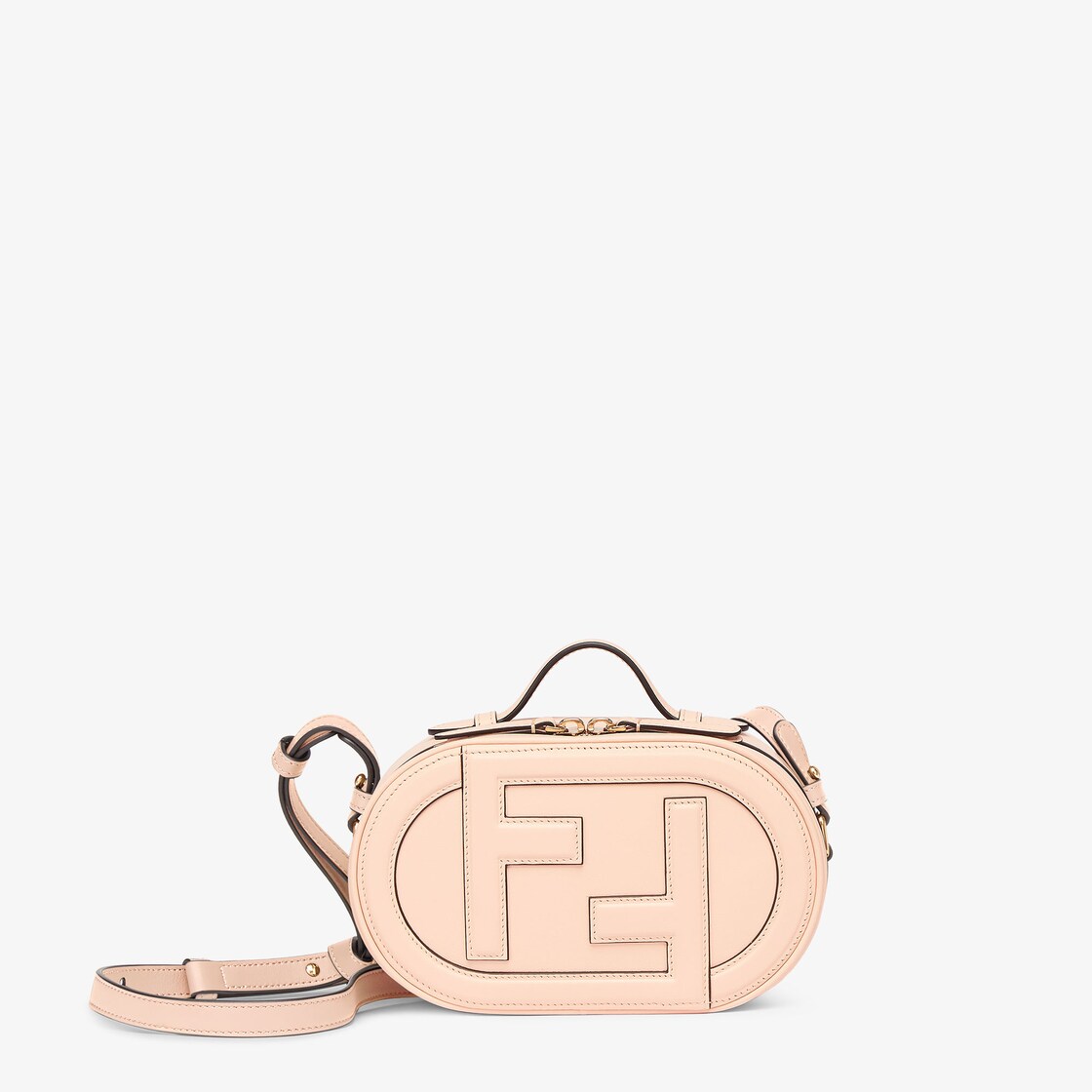 O'Lock Mini Camera Case - Pale pink leather mini bag