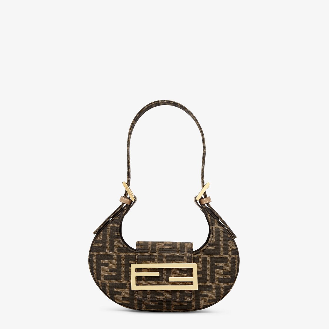 Fendi Small First Bag In FF Motif Fabric Brown