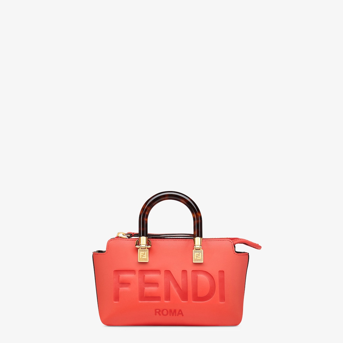 By The Way Mini - Small Boston bag in red leather | Fendi