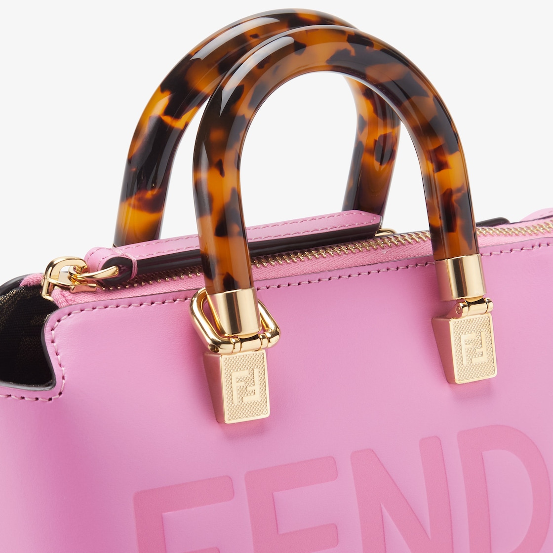 By The Way Mini - Pink leather small Boston bag