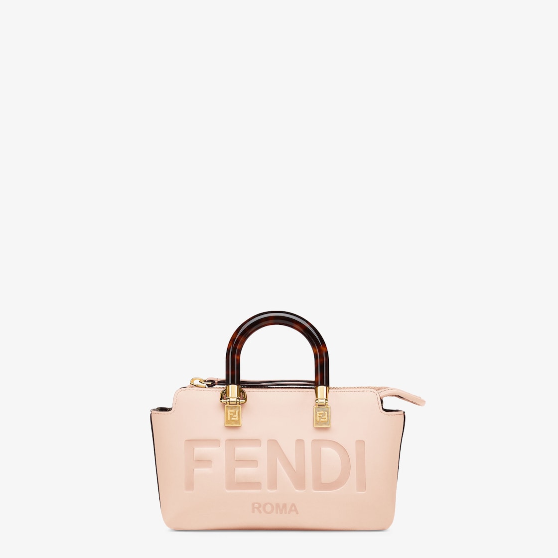 By The Way Mini - Small Boston bag in light pink leather | Fendi