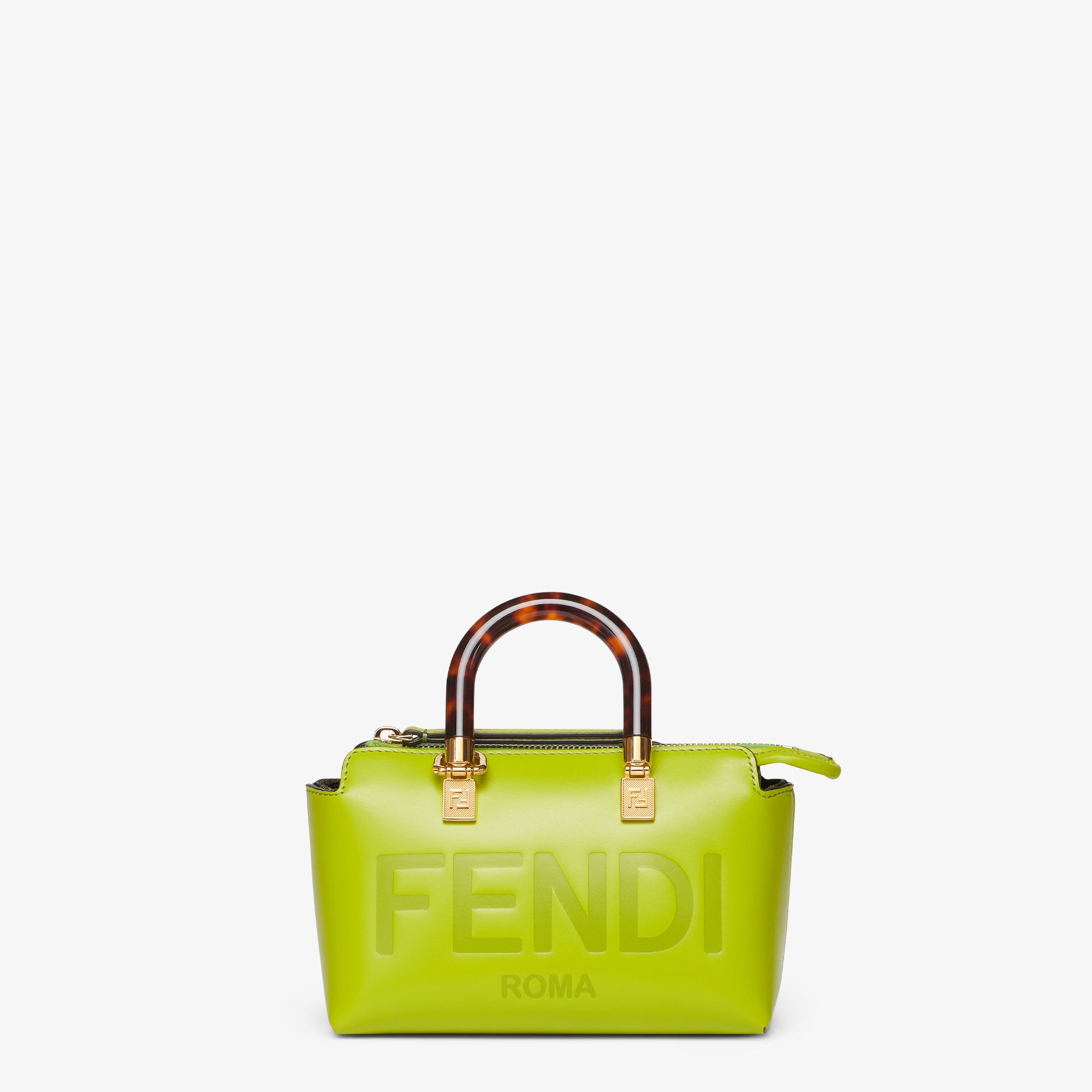 By The Way Mini Acid green leather small Boston bag Fendi